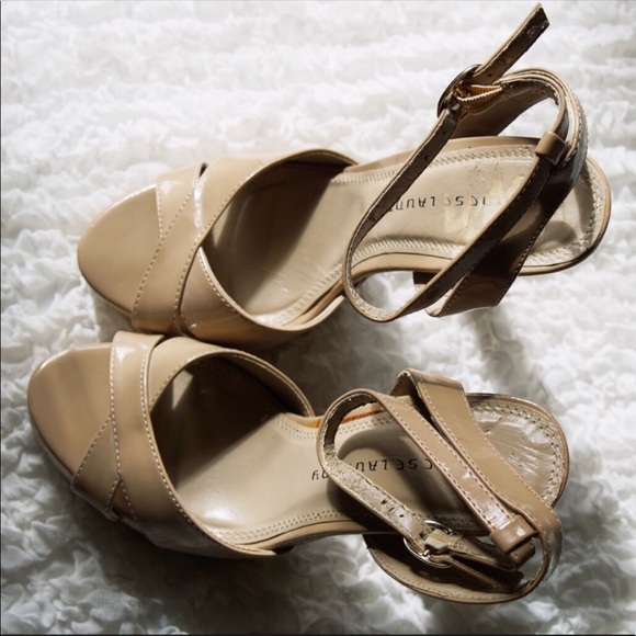 NEVER WORN! nude cream ankle strap platform heels - Picture 4 of 7